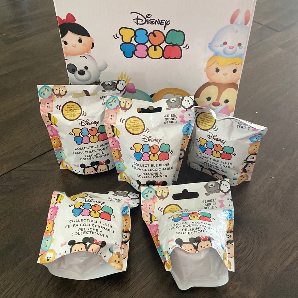 Disney Tsum Tsum Collectible Plush Series 3 Mystery Packs New & Sealed 5 packs